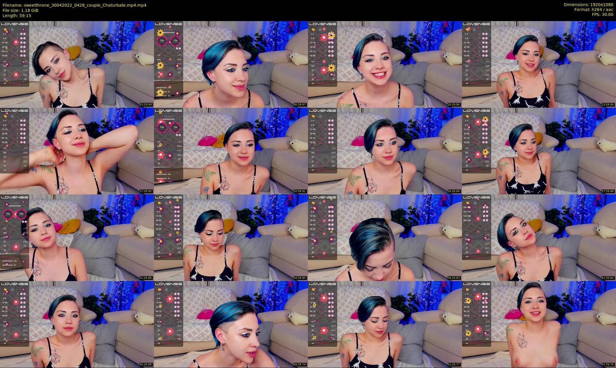 sweetthrone — 60 minute Chaturbate couple cam show recording, 1080p, Apr 30, 2022