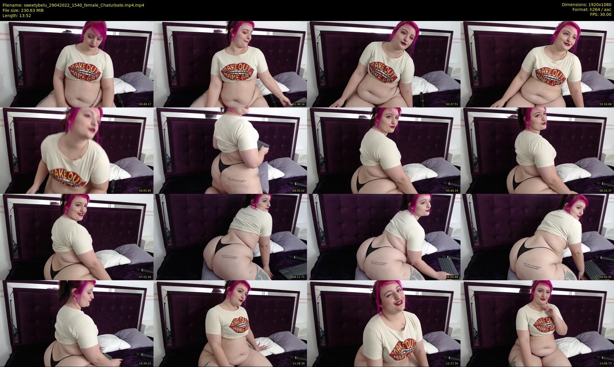 sweetybelu — 14 minute Chaturbate female cam show recording, 1080p, Apr 29, 2022
