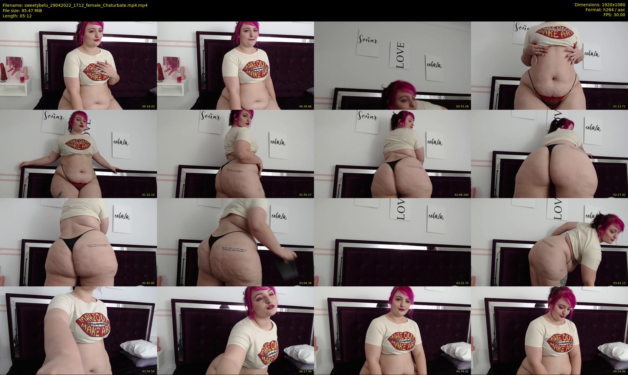 sweetybelu — 6 minute Chaturbate female cam show recording, 1080p, Apr 29, 2022