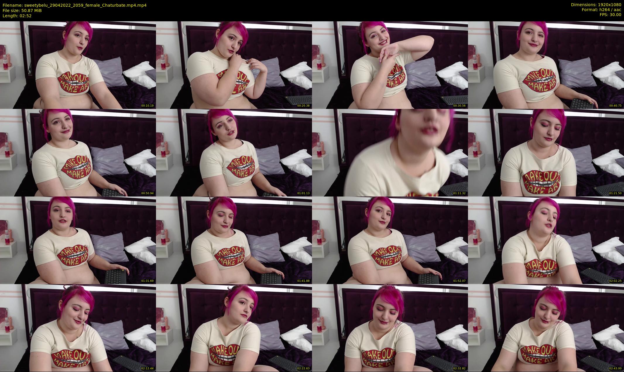 sweetybelu — 3 minute Chaturbate female cam show recording, 1080p, Apr 29, 2022