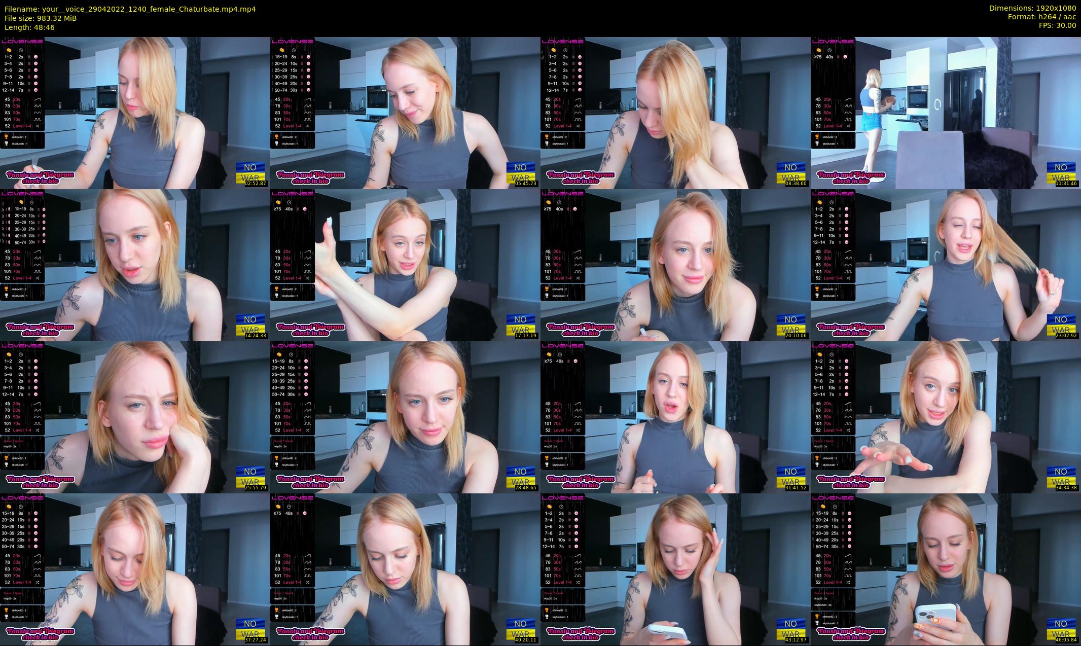 your__voice — 49 minute Chaturbate female cam show recording, 1080p, Apr 29, 2022