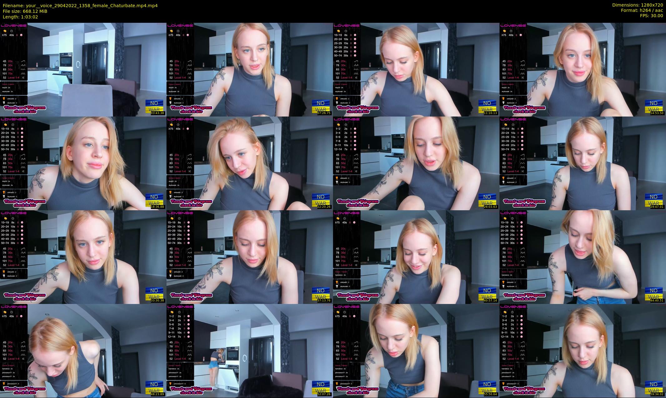 your__voice — 64 minute Chaturbate female cam show recording, 720p, Apr 29, 2022