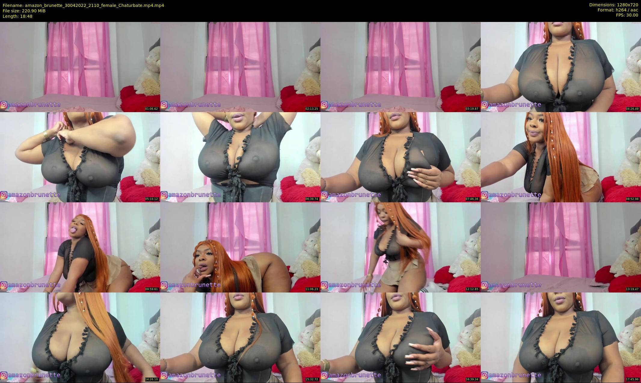 amazon_brunette — 19 minute Chaturbate female cam show recording, 720p, Apr 30, 2022