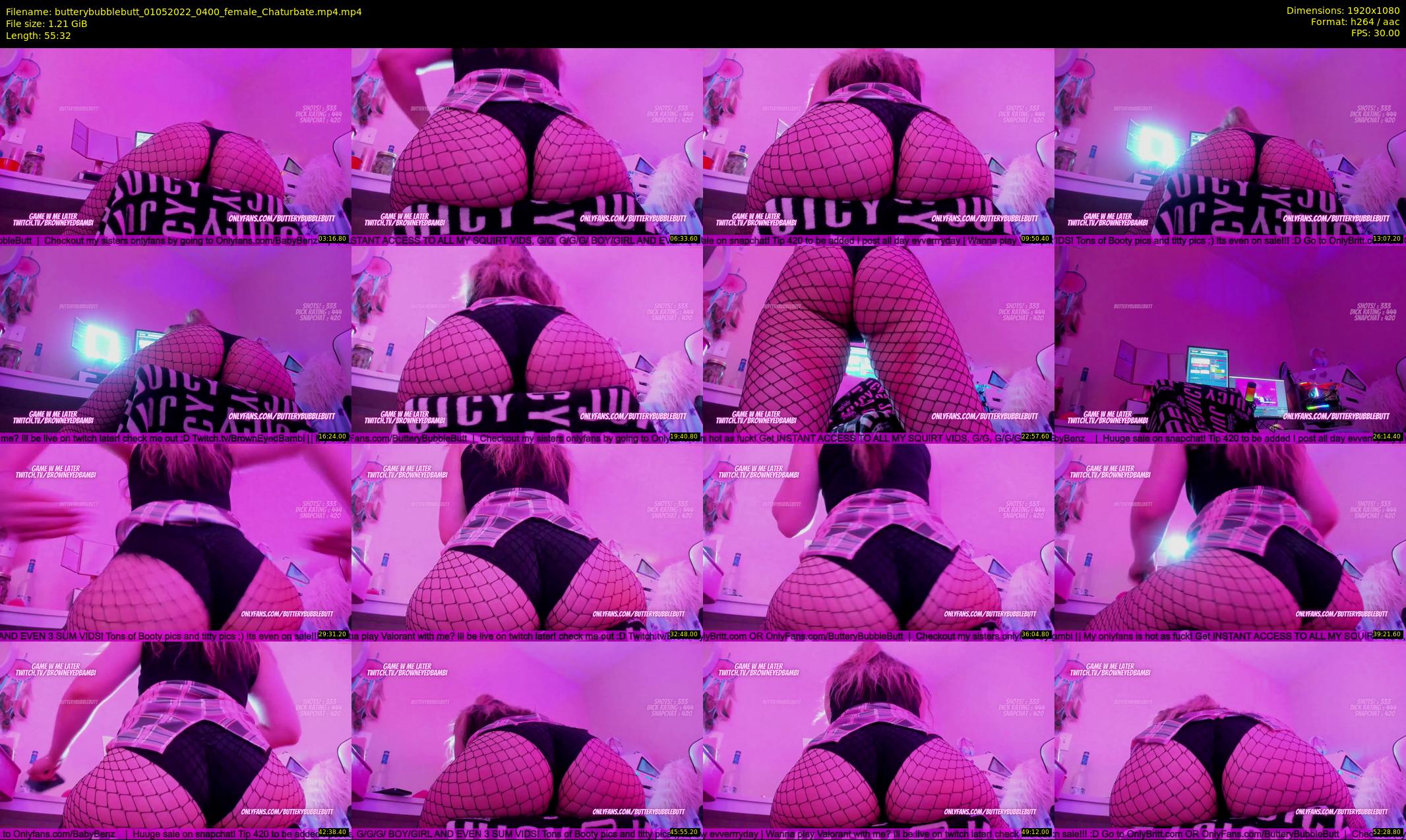 butterybubblebutt — 56 minute Chaturbate couple cam show recording, 1080p, May 1, 2022
