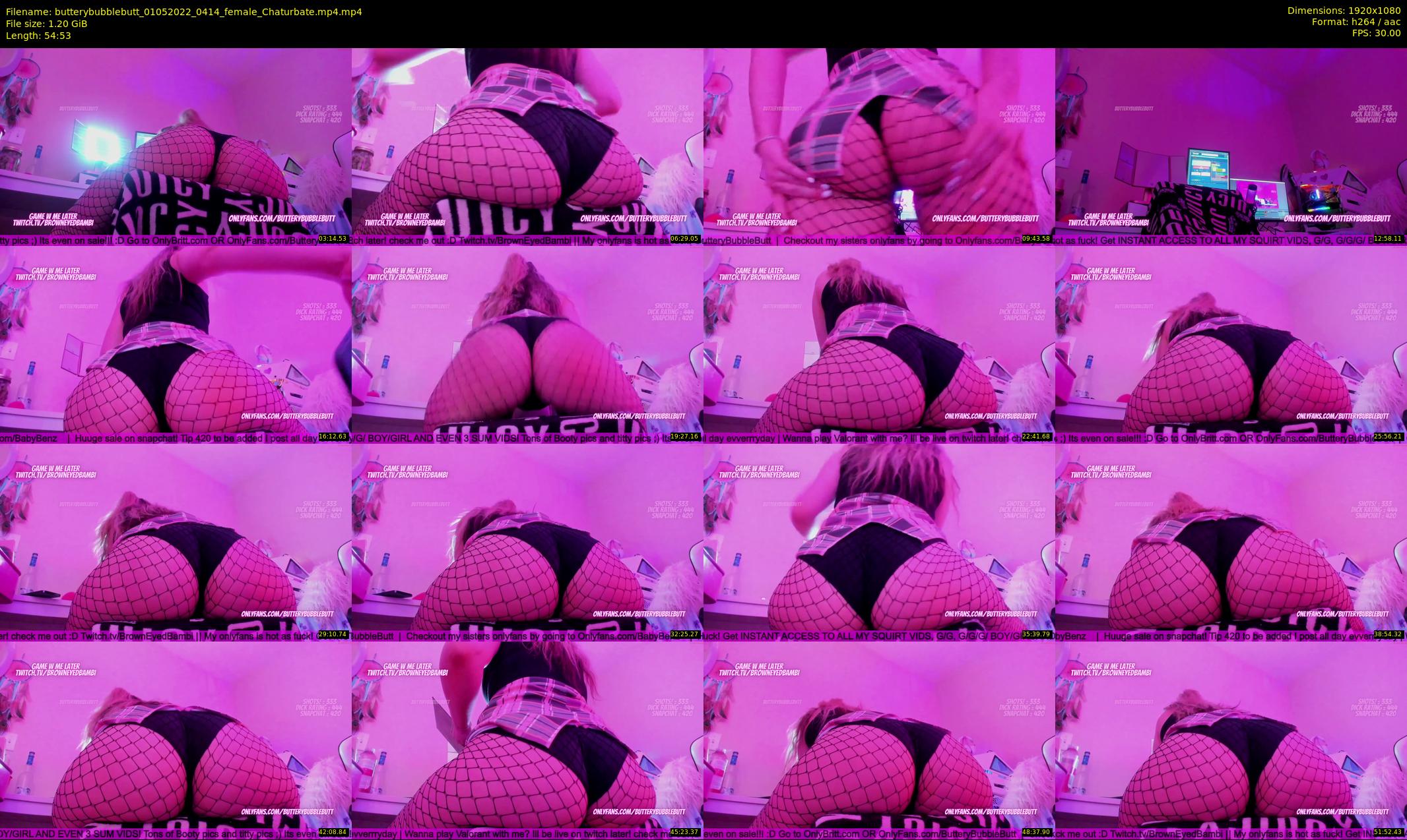 butterybubblebutt — 55 minute Chaturbate couple cam show recording, 1080p, May 1, 2022