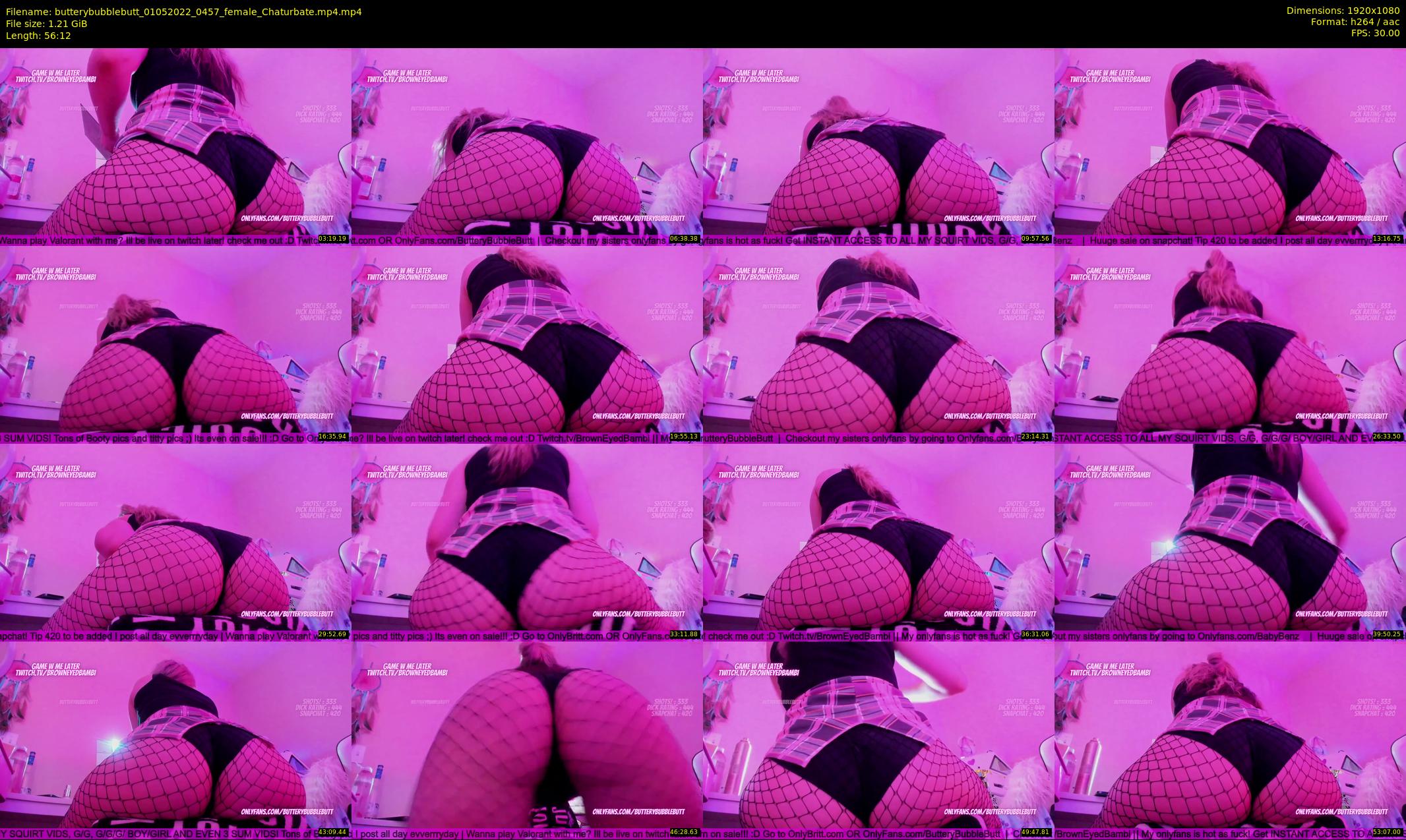 butterybubblebutt — 57 minute Chaturbate couple cam show recording, 1080p, May 1, 2022