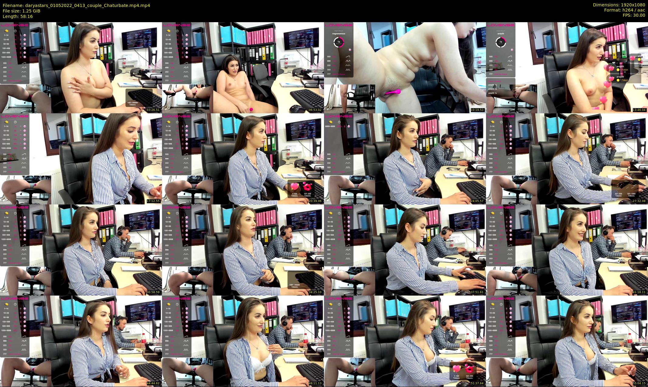 daryastars — 59 minute Chaturbate couple cam show recording, 1080p, May 1, 2022