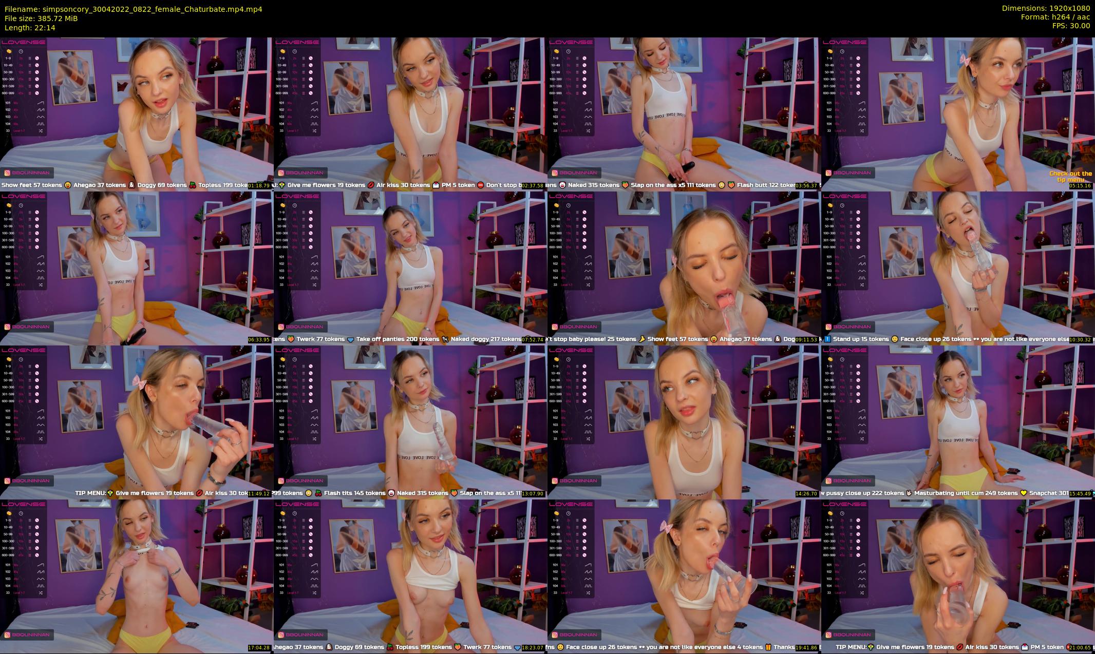 simpsoncory — 23 minute Chaturbate female cam show recording, 1080p, Apr 30, 2022