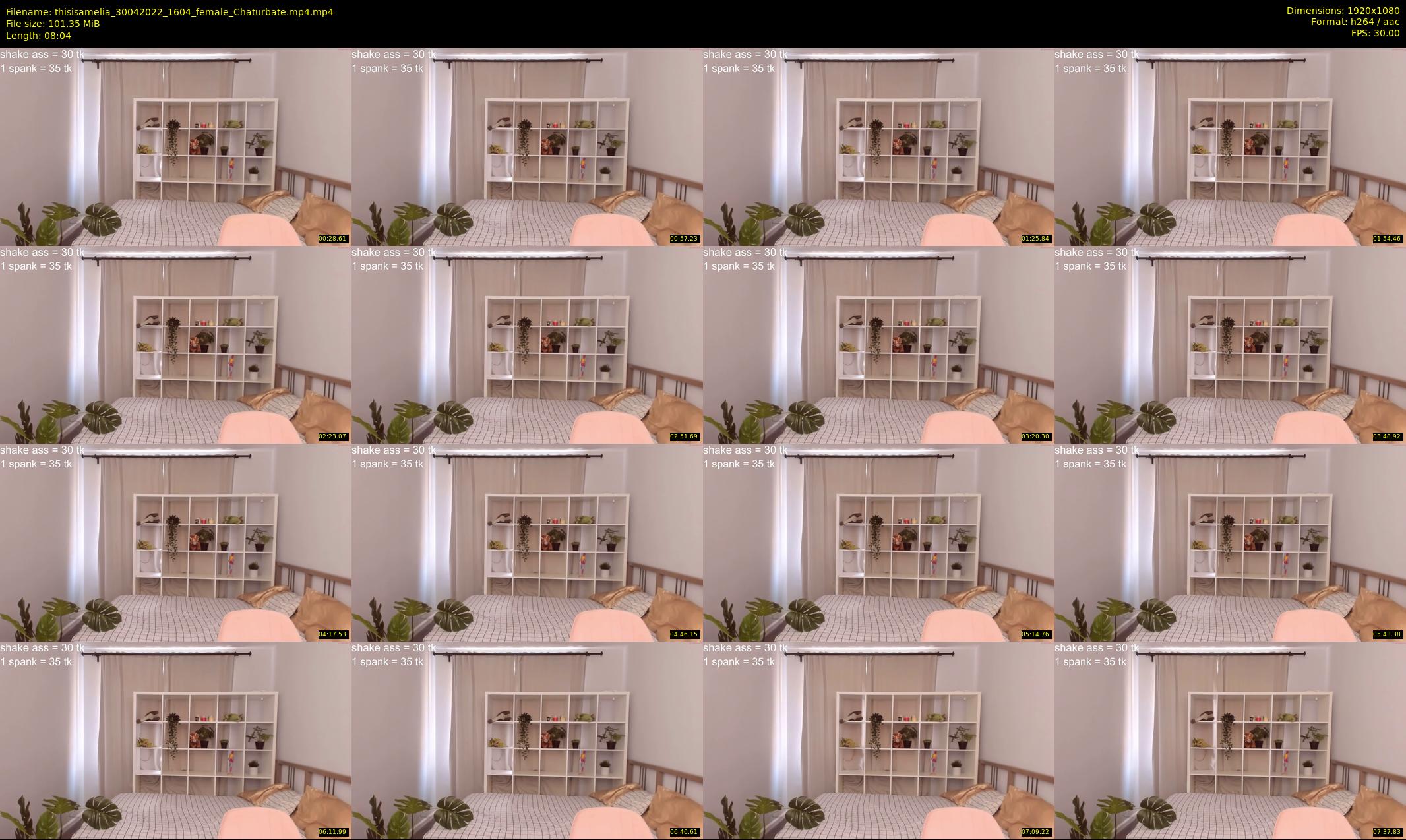 thisisamelia — 9 minute Chaturbate female cam show recording, 1080p, Apr 30, 2022