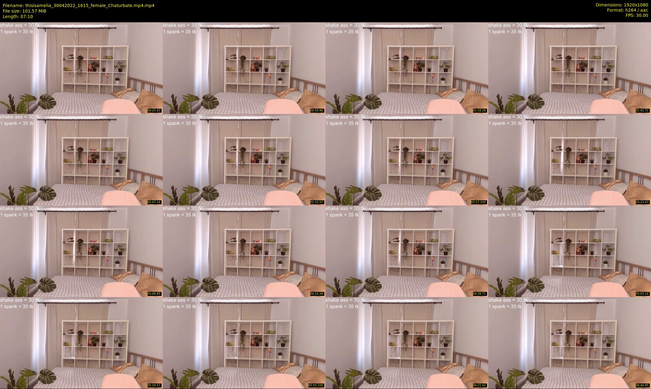 thisisamelia — 8 minute Chaturbate female cam show recording, 1080p, Apr 30, 2022