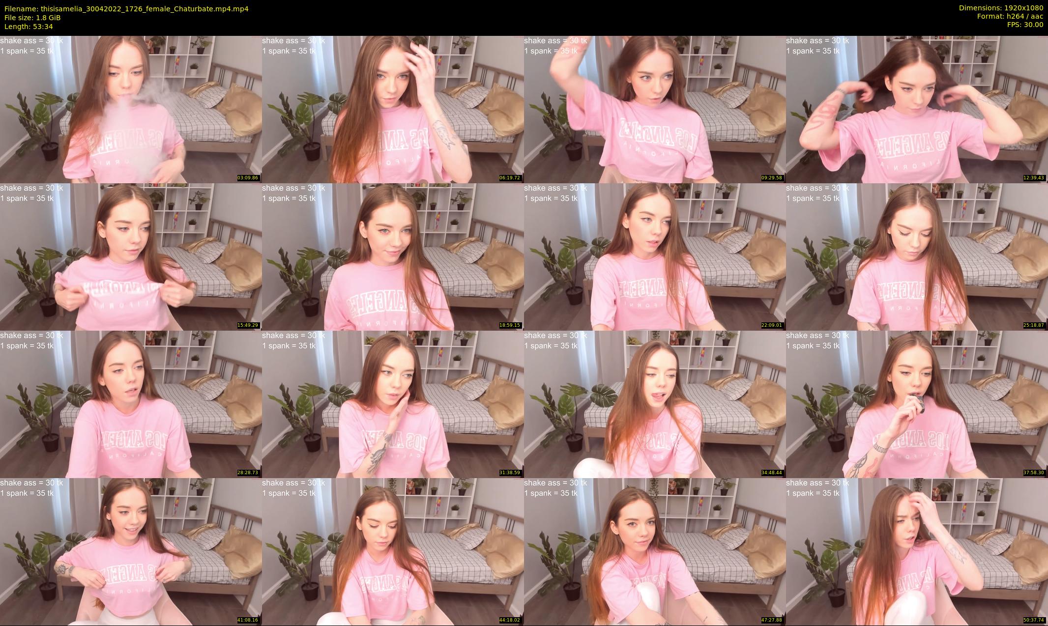 thisisamelia — 54 minute Chaturbate female cam show recording, 1080p, Apr 30, 2022