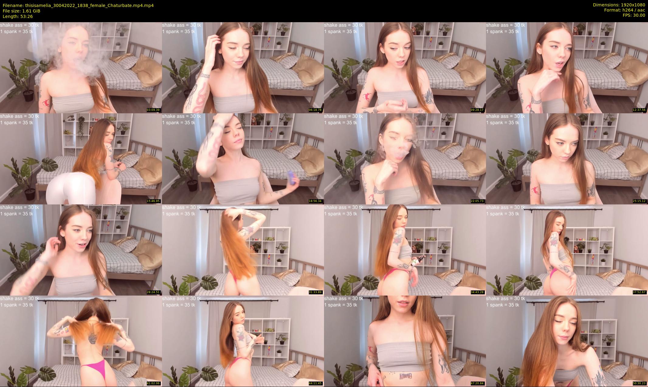 thisisamelia — 54 minute Chaturbate female cam show recording, 1080p, Apr 30, 2022