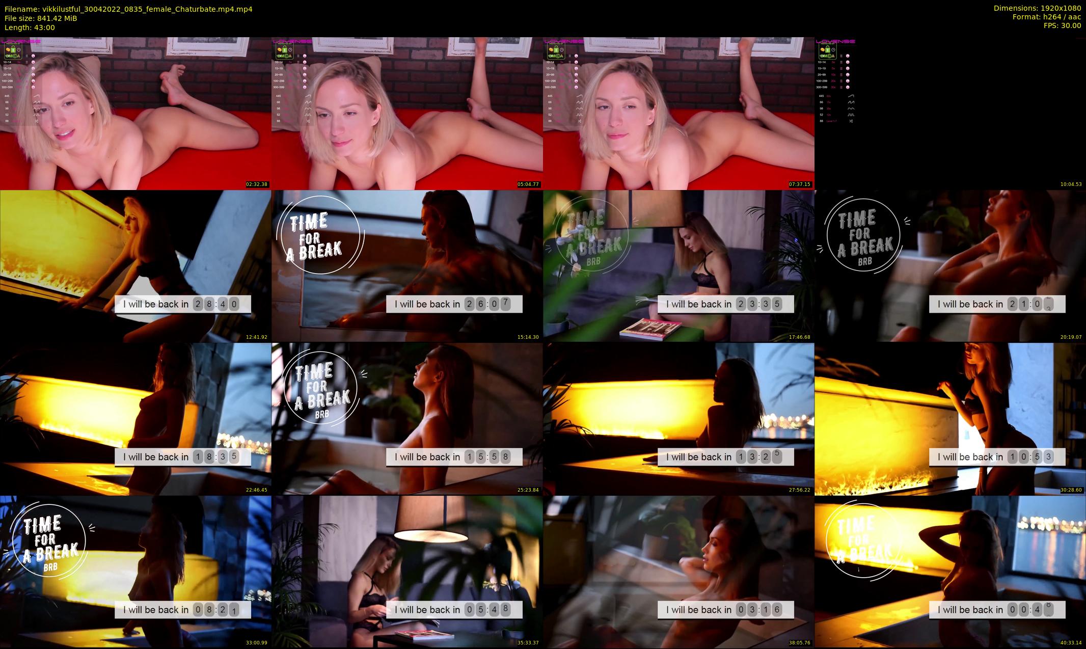 vikkilustful — 43 minute Chaturbate female cam show recording, 1080p, Apr 30, 2022