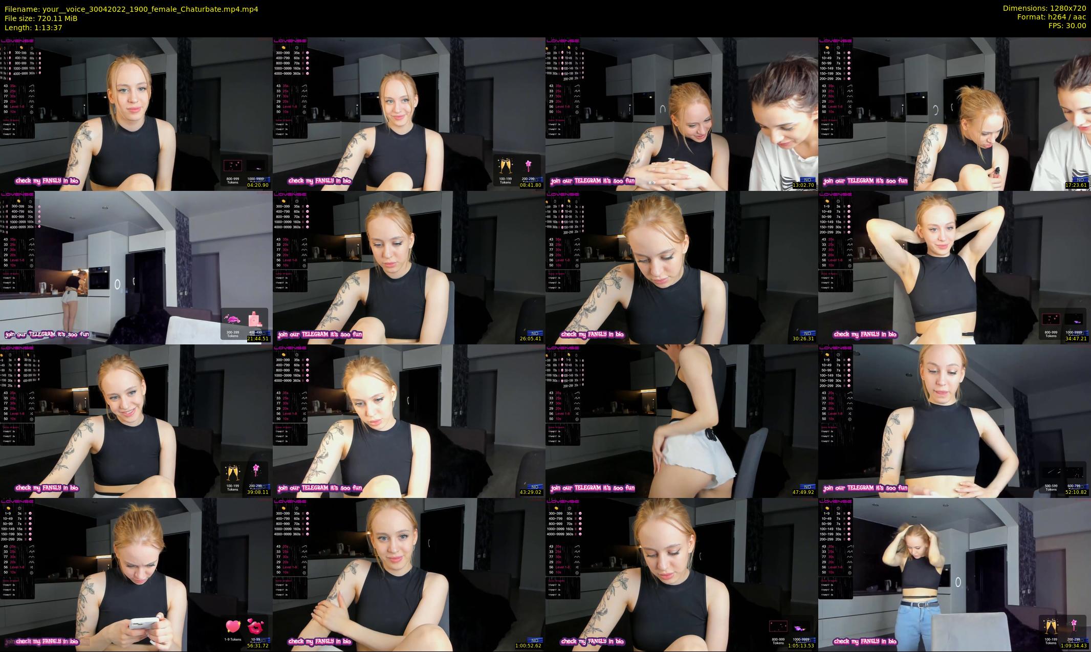 your__voice — 74 minute Chaturbate female cam show recording, 720p, Apr 30, 2022