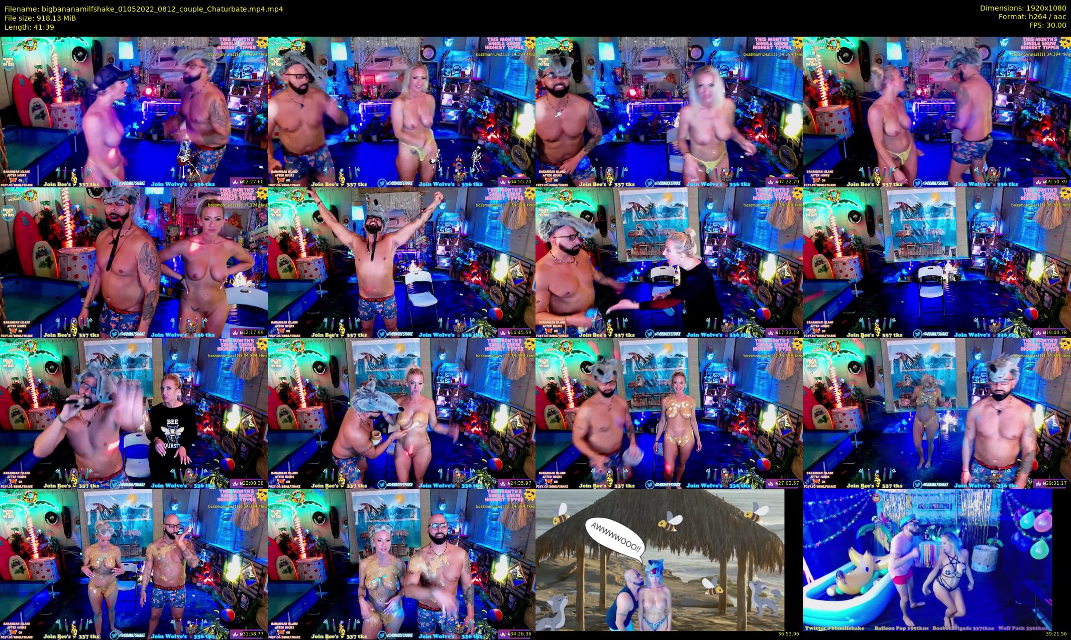 bigbananamilfshake — 42 minute Chaturbate couple cam show recording, 1080p, May 1, 2022