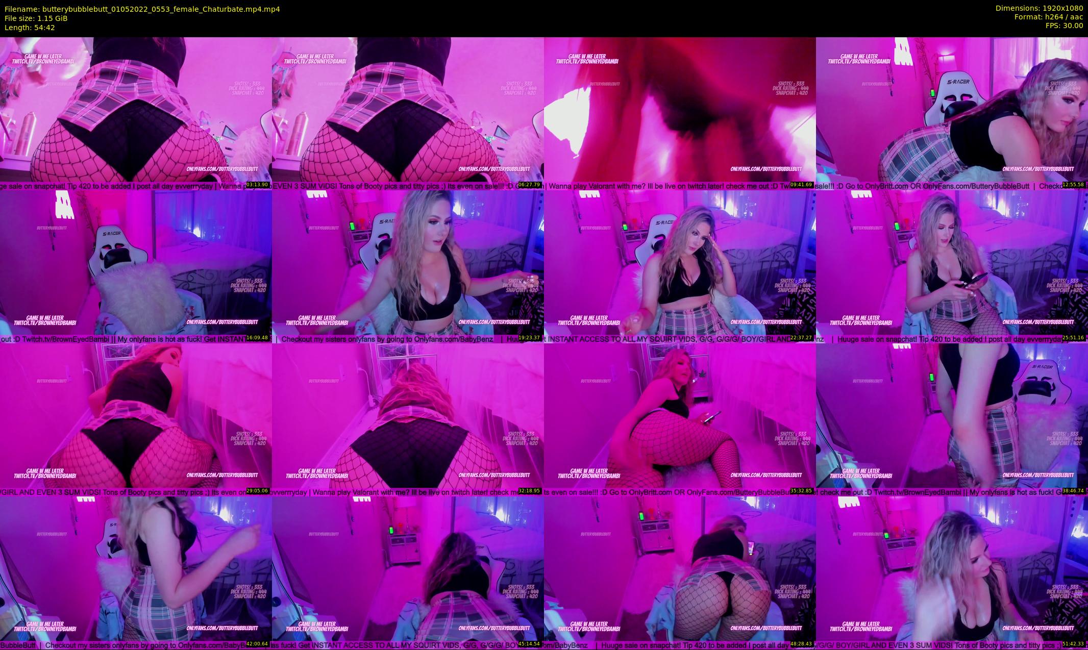 butterybubblebutt — 55 minute Chaturbate couple cam show recording, 1080p, May 1, 2022