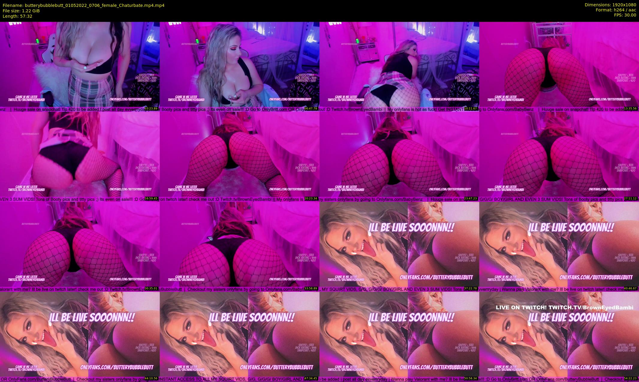 butterybubblebutt — 58 minute Chaturbate couple cam show recording, 1080p, May 1, 2022