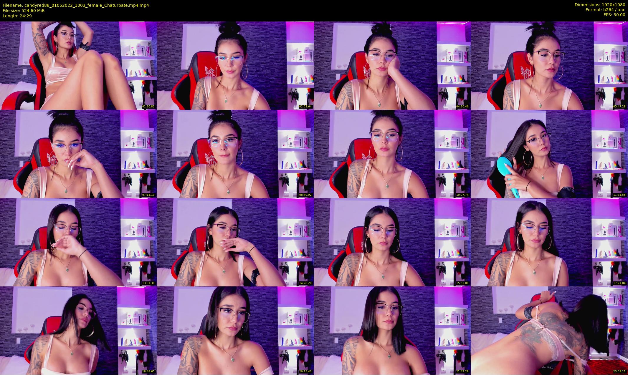candyred88 — 25 minute Chaturbate female cam show recording, 1080p, May 1, 2022