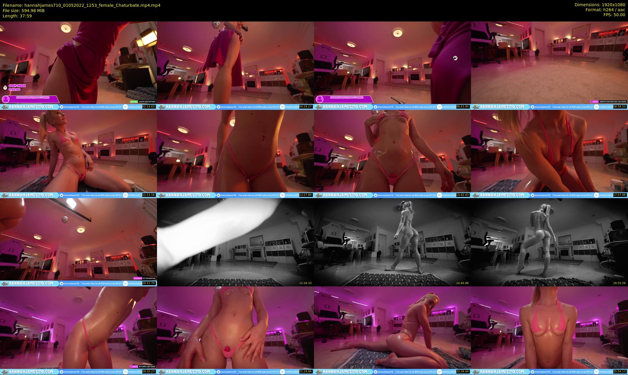 hannahjames710 — 38 minute Chaturbate female cam show recording, 1080p, May 1, 2022