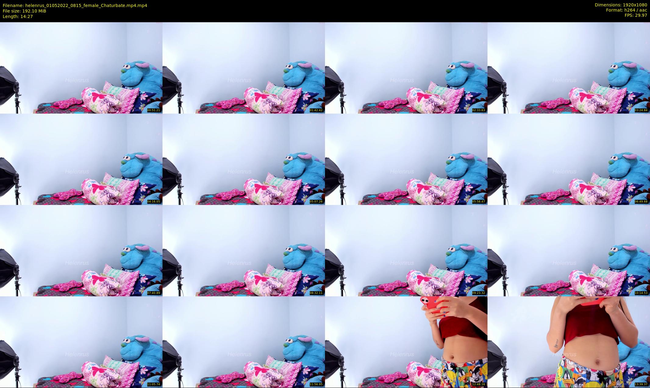 helenrus — 15 minute Chaturbate female cam show recording, 1080p, May 1, 2022