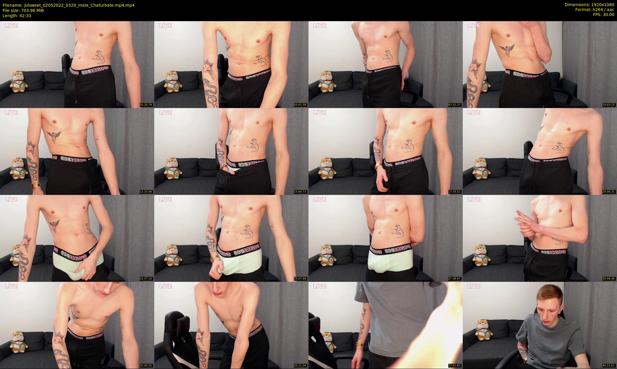 julsweet — 43 minute Chaturbate male cam show recording, 1080p, May 2, 2022
