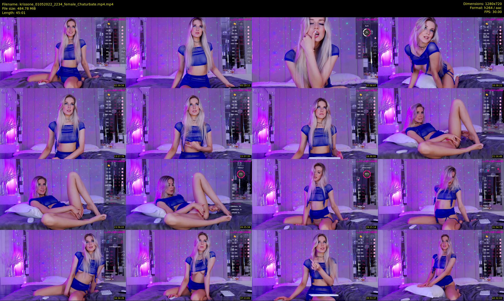 krissone — 46 minute Chaturbate female cam show recording, 720p, May 1, 2022