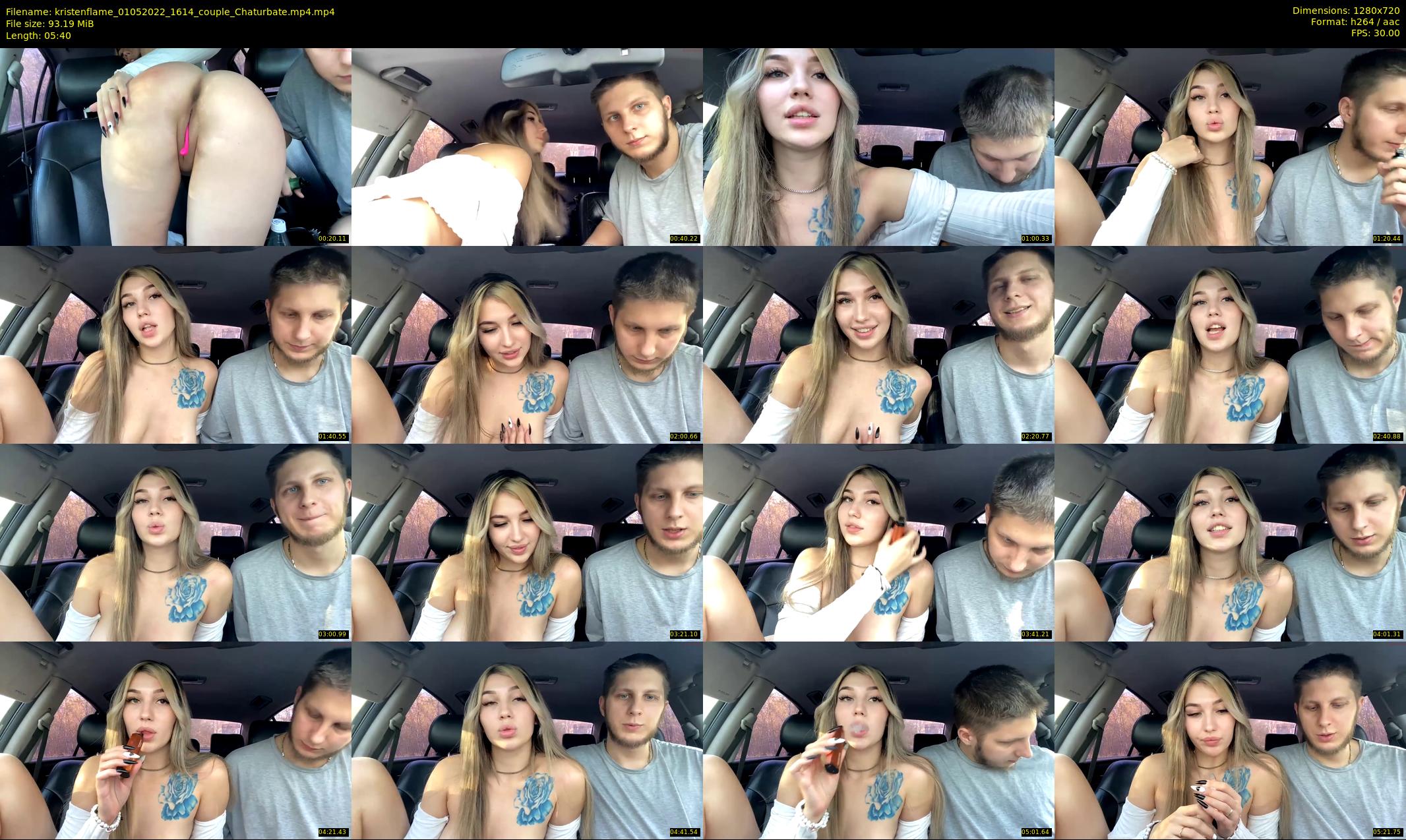 kristenflame — 6 minute Chaturbate couple cam show recording, 720p, May 1, 2022