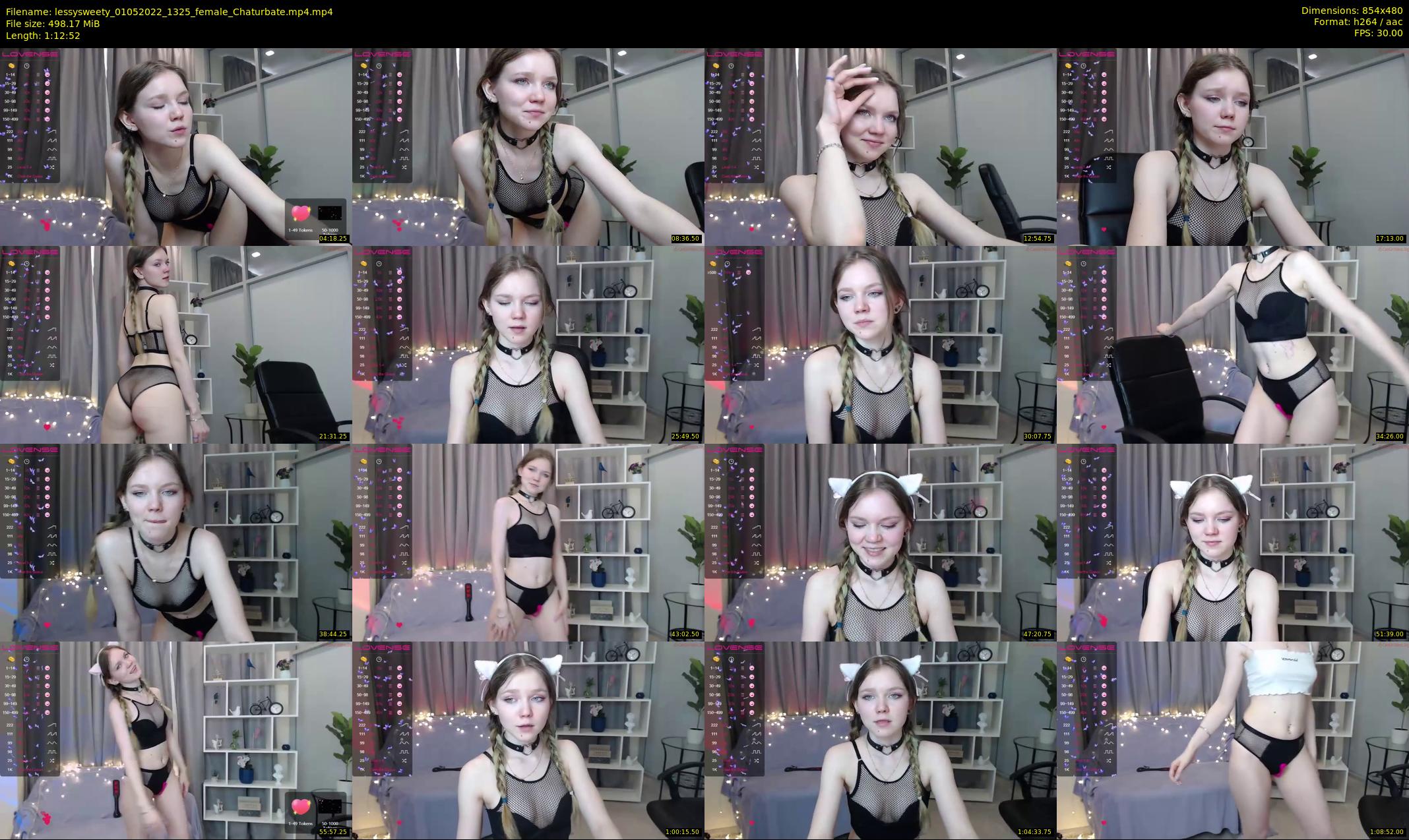 lessysweety — 73 minute Chaturbate female cam show recording, 480p, May 1, 2022