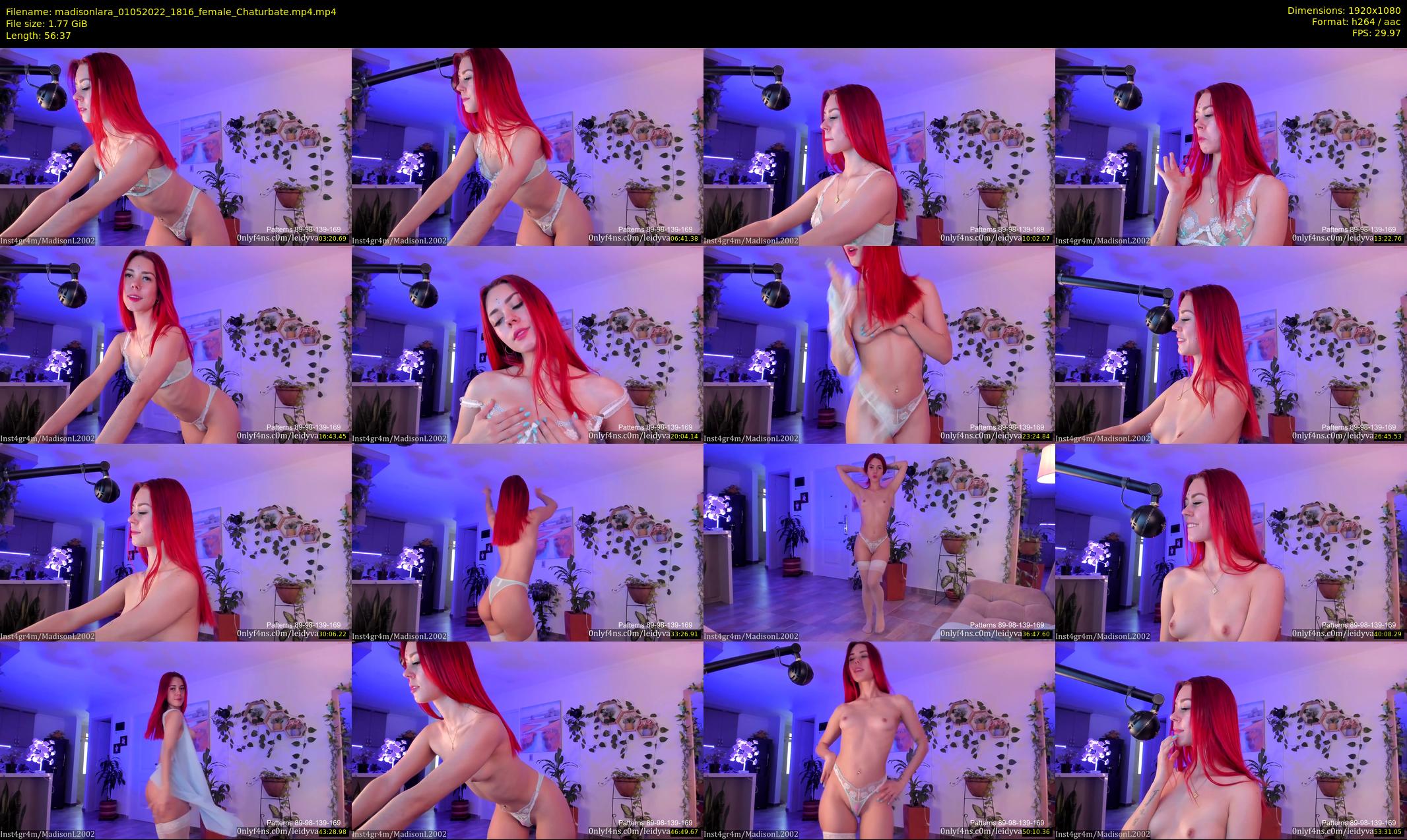 madisonlara — 57 minute Chaturbate female cam show recording, 1080p, May 1, 2022