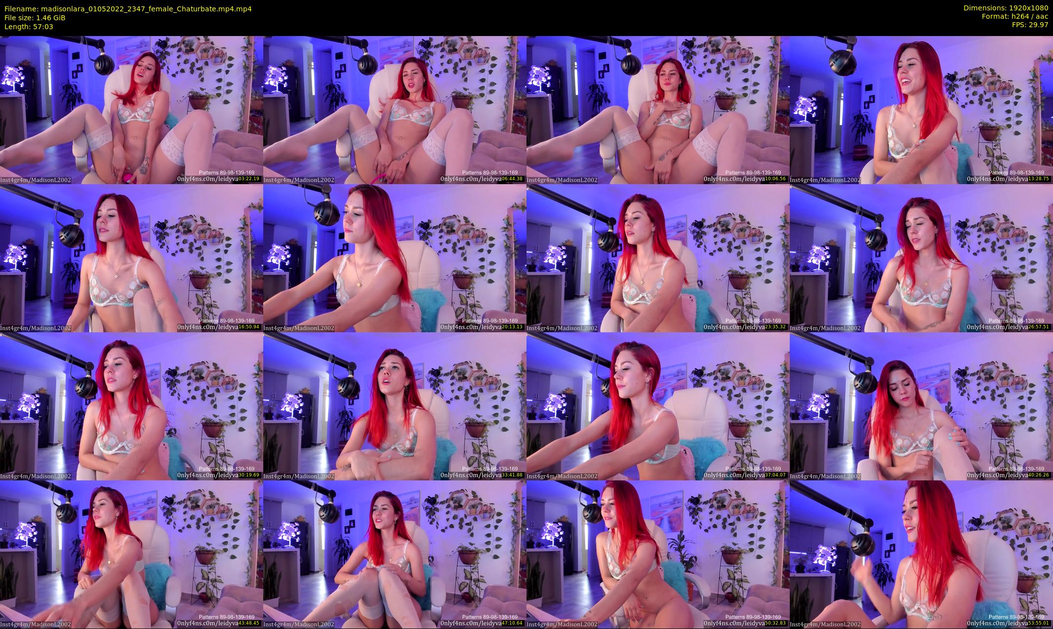 madisonlara — 58 minute Chaturbate female cam show recording, 1080p, May 1, 2022