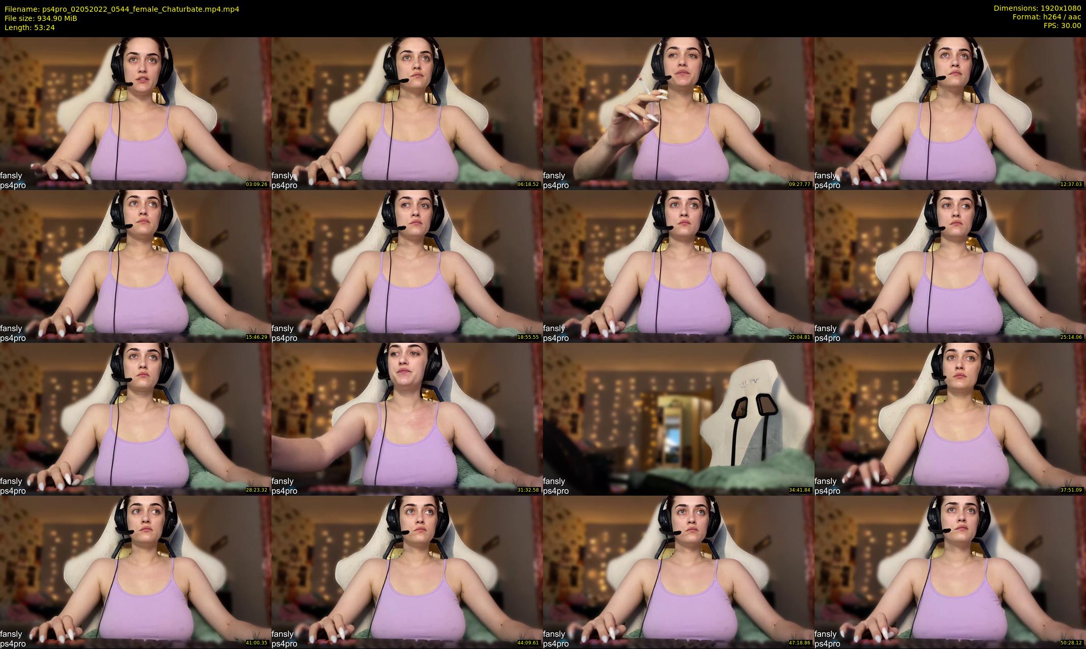 ps4pro — 54 minute Chaturbate female cam show recording, 1080p, May 2, 2022