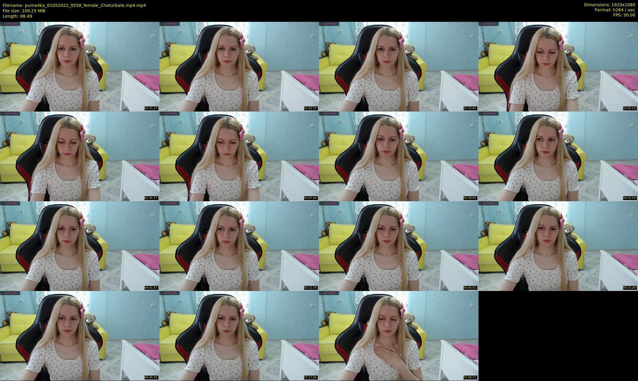 puma4ka — 9 minute Chaturbate female cam show recording, 1080p, May 1, 2022