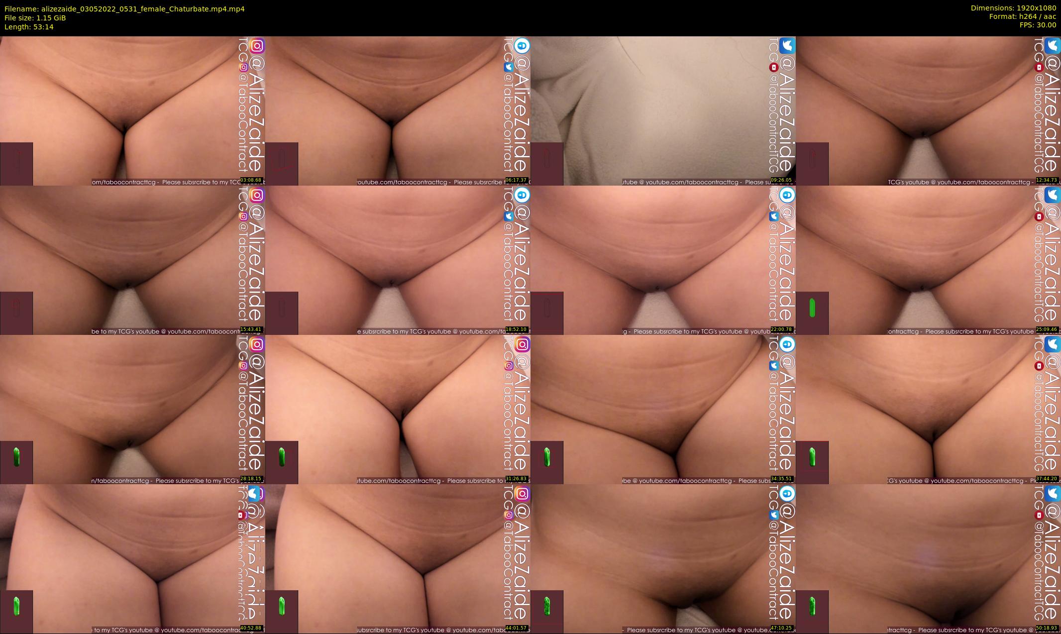 alizezaide — 54 minute Chaturbate female cam show recording, 1080p, May 3, 2022