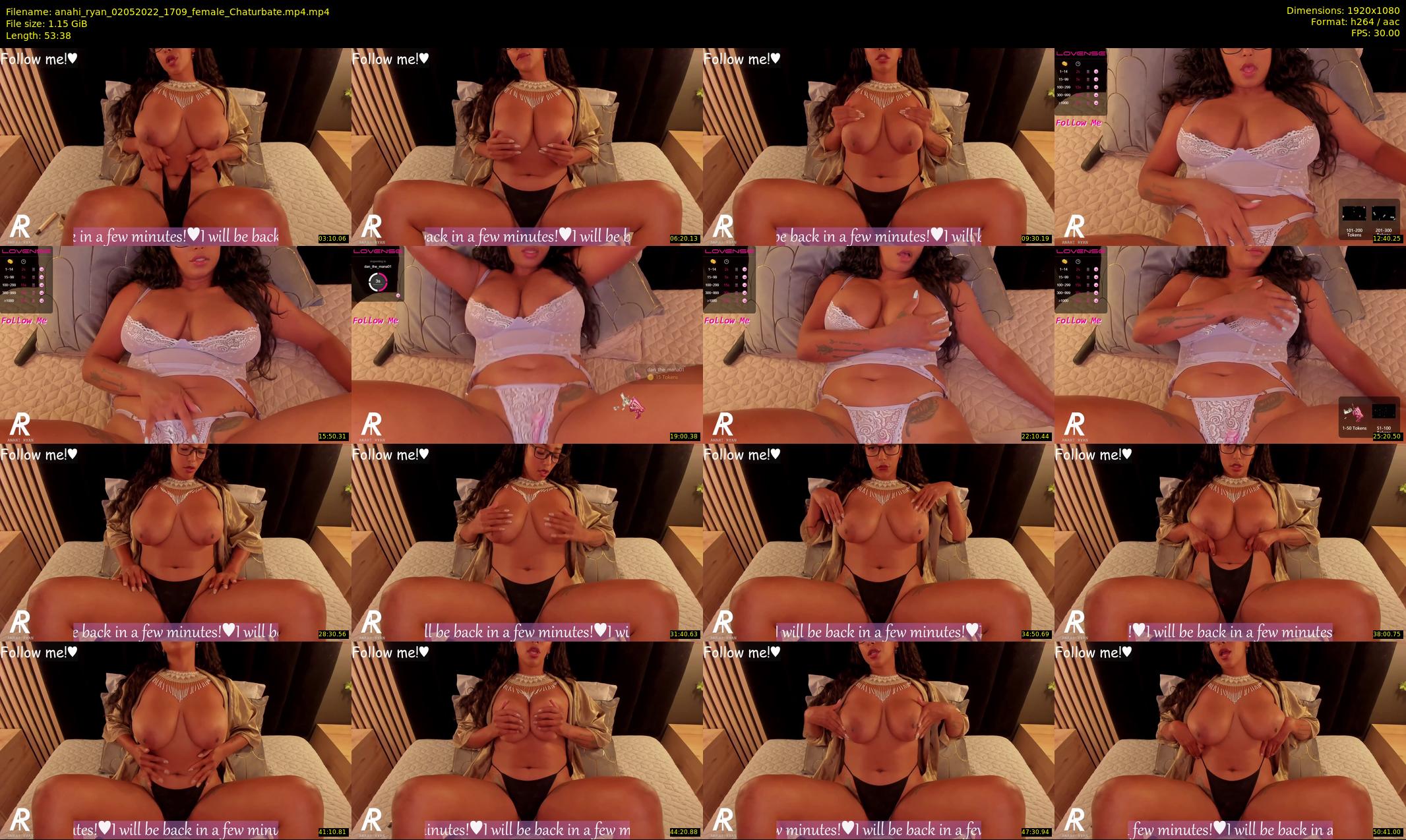 anahi_ryan — 54 minute Chaturbate female cam show recording, 1080p, May 2, 2022