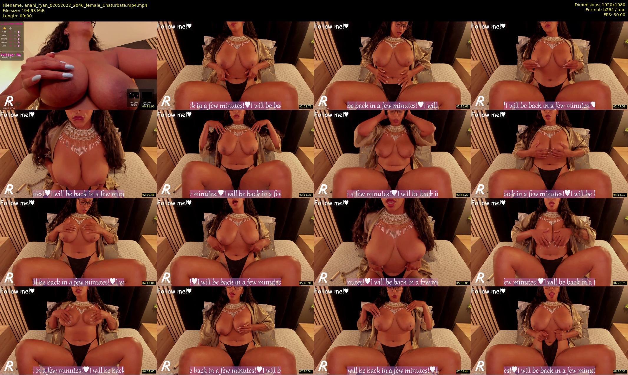 anahi_ryan — 9 minute Chaturbate female cam show recording, 1080p, May 2, 2022