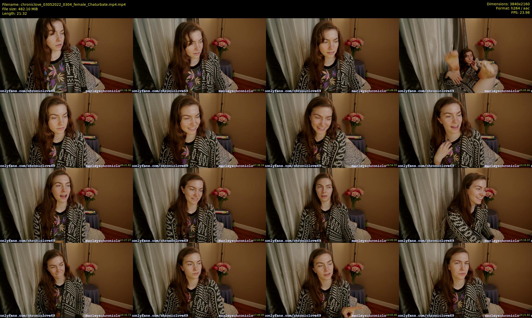 chroniclove — 22 minute Chaturbate female cam show recording, 4K, May 3, 2022