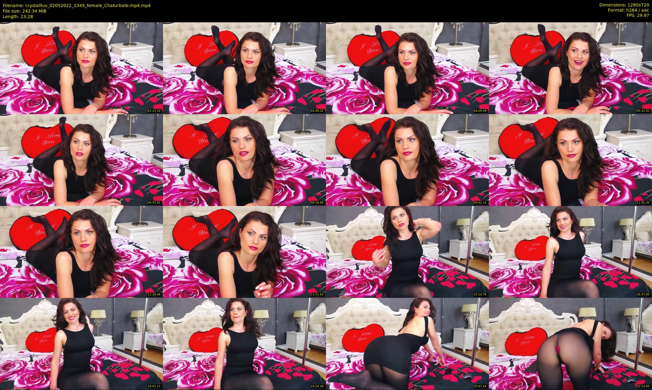 crystallluv — 24 minute Chaturbate female cam show recording, 720p, May 2, 2022
