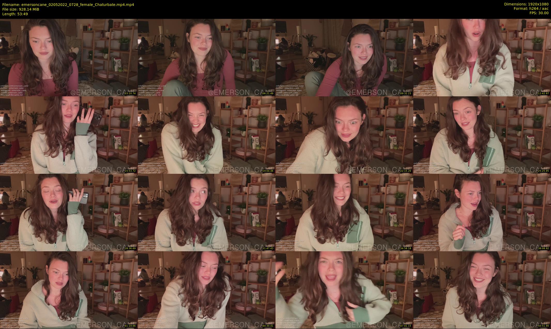 emersoncane — 54 minute Chaturbate female cam show recording, 1080p, May 2, 2022