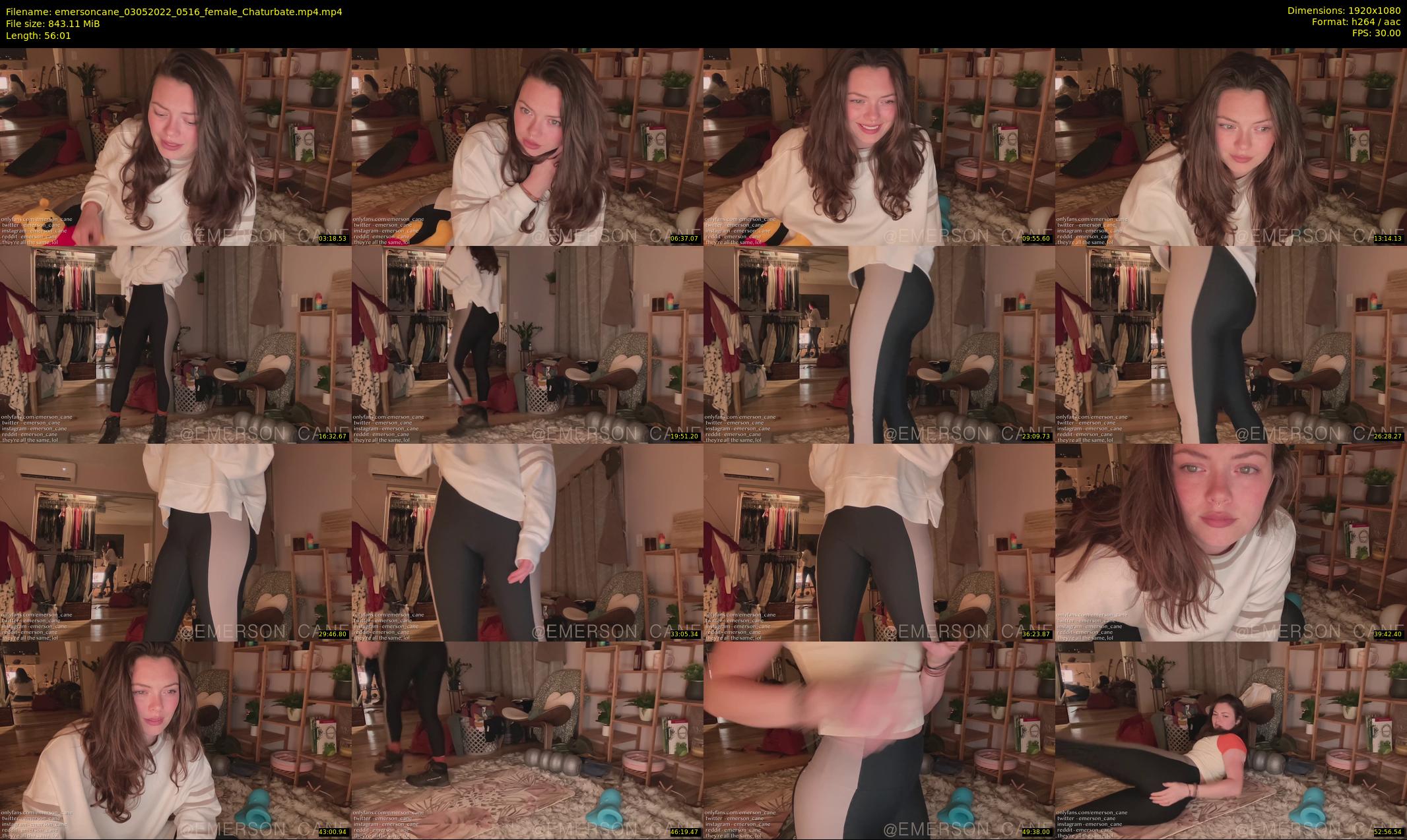 emersoncane — 57 minute Chaturbate female cam show recording, 1080p, May 3, 2022