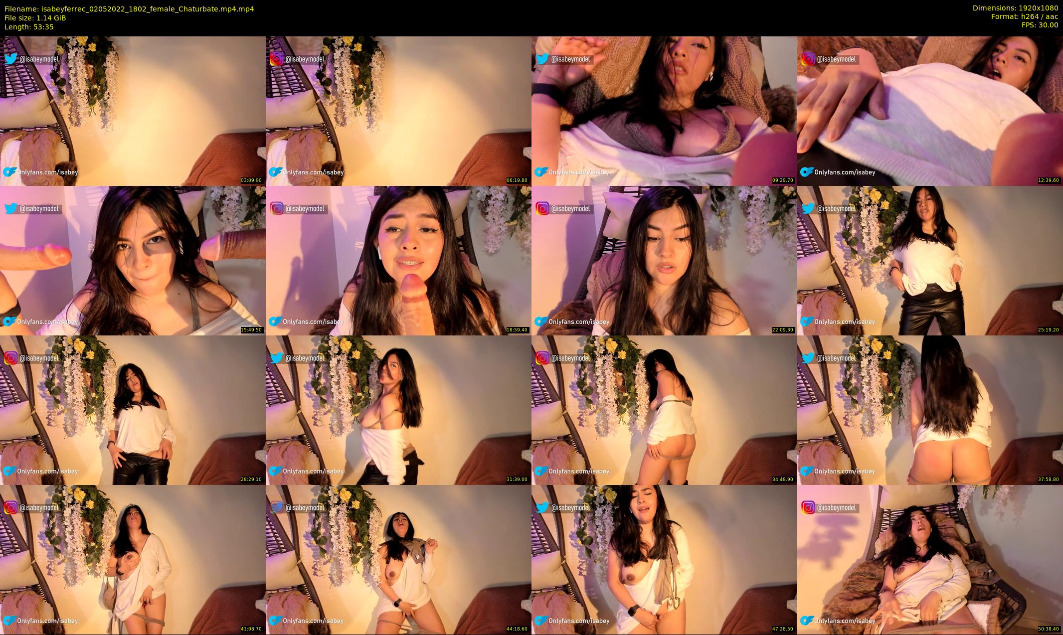 isabeyferrec — 54 minute Chaturbate female cam show recording, 1080p, May 2, 2022