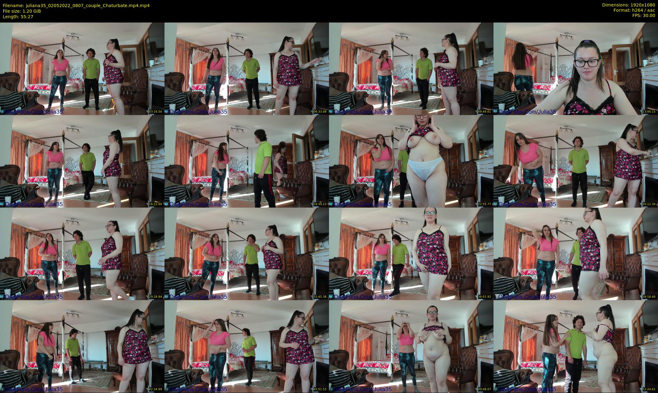 juliana35 — 56 minute Chaturbate couple cam show recording, 1080p, May 2, 2022