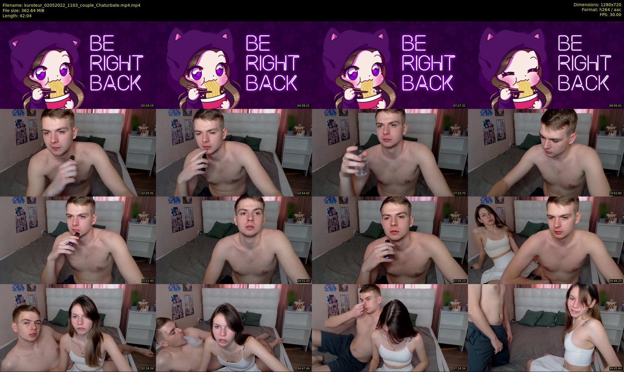 kuroteur — 43 minute Chaturbate couple cam show recording, 720p, May 2, 2022