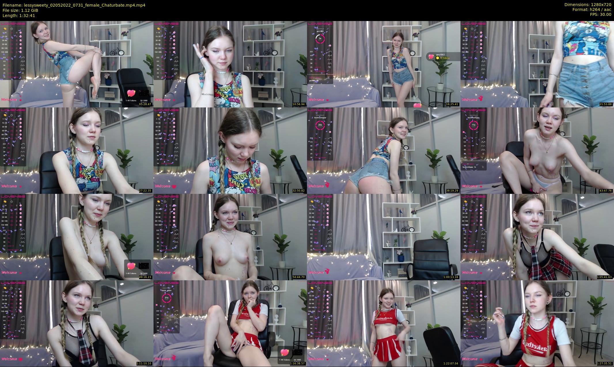lessysweety — 93 minute Chaturbate female cam show recording, 720p, May 2, 2022