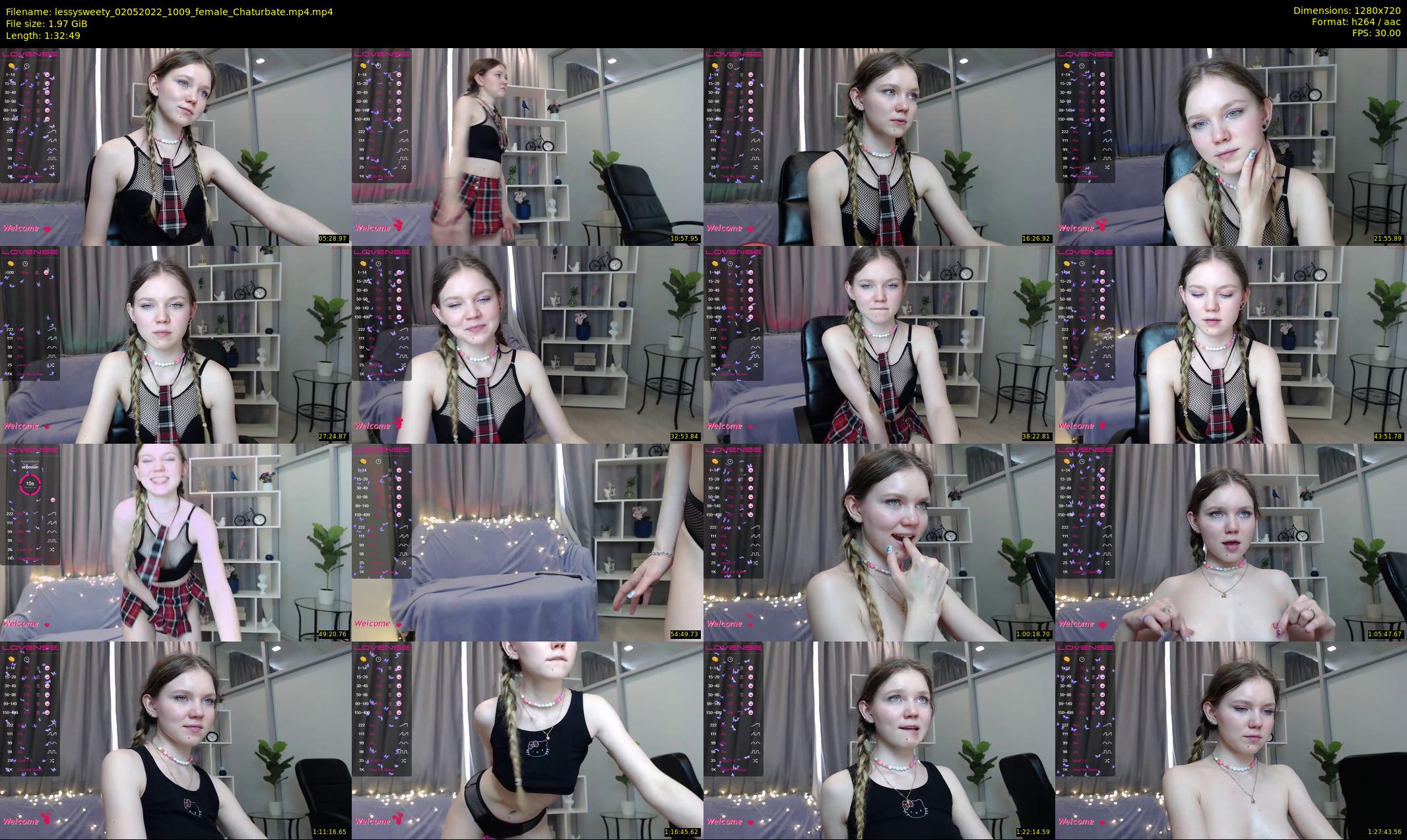 lessysweety — 93 minute Chaturbate female cam show recording, 720p, May 2, 2022