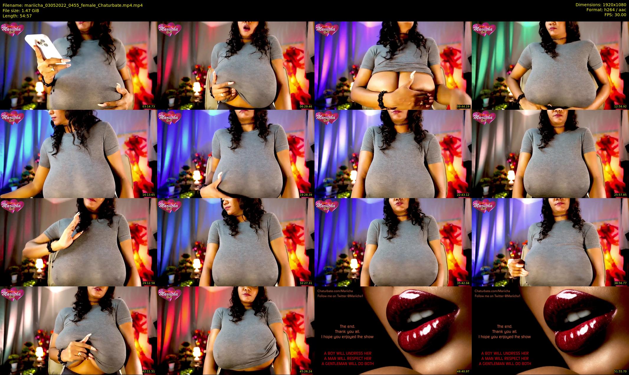 mariicha — 55 minute Chaturbate female cam show recording, 1080p, May 3, 2022
