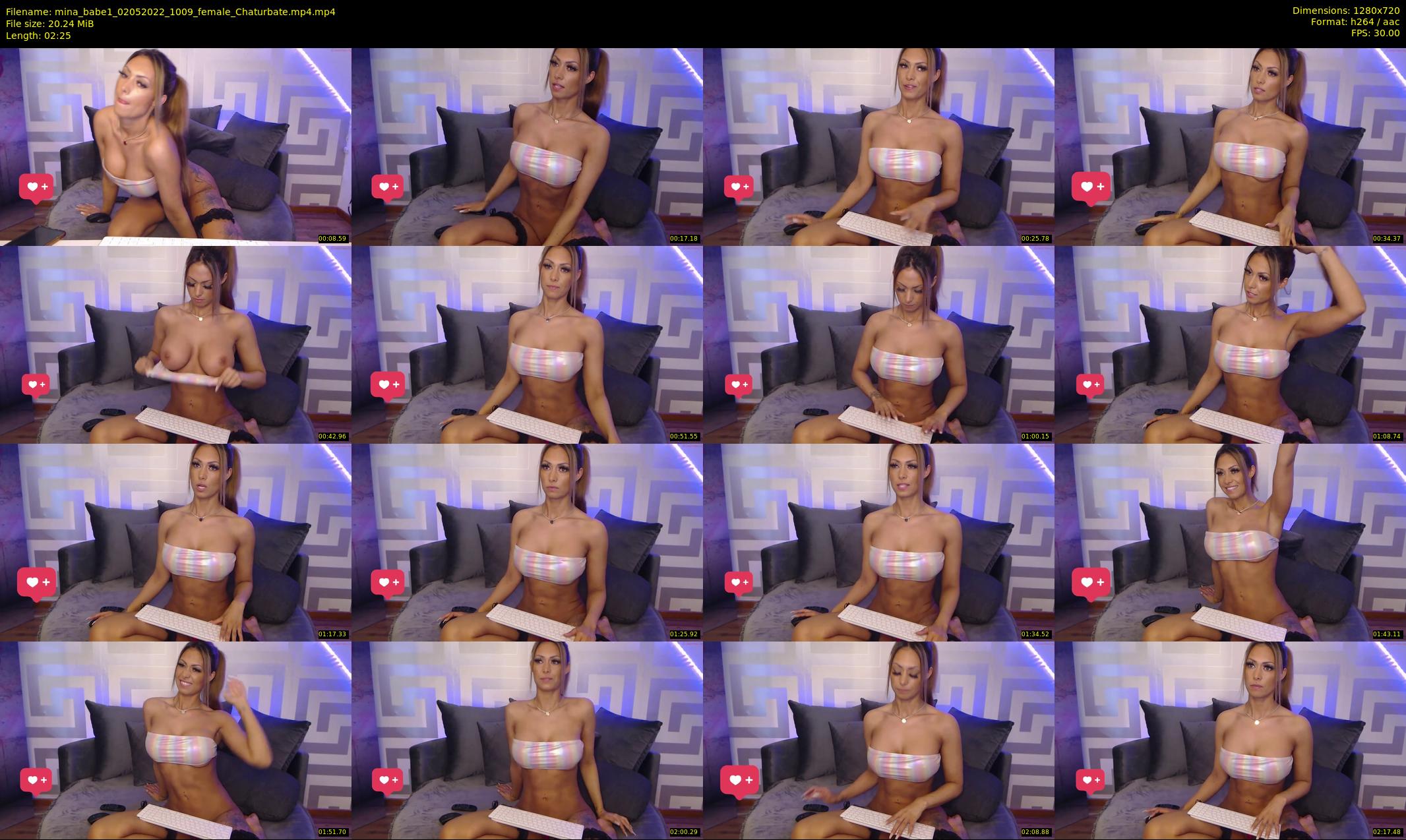 mina_babe1 — 3 minute Chaturbate female cam show recording, 720p, May 2, 2022