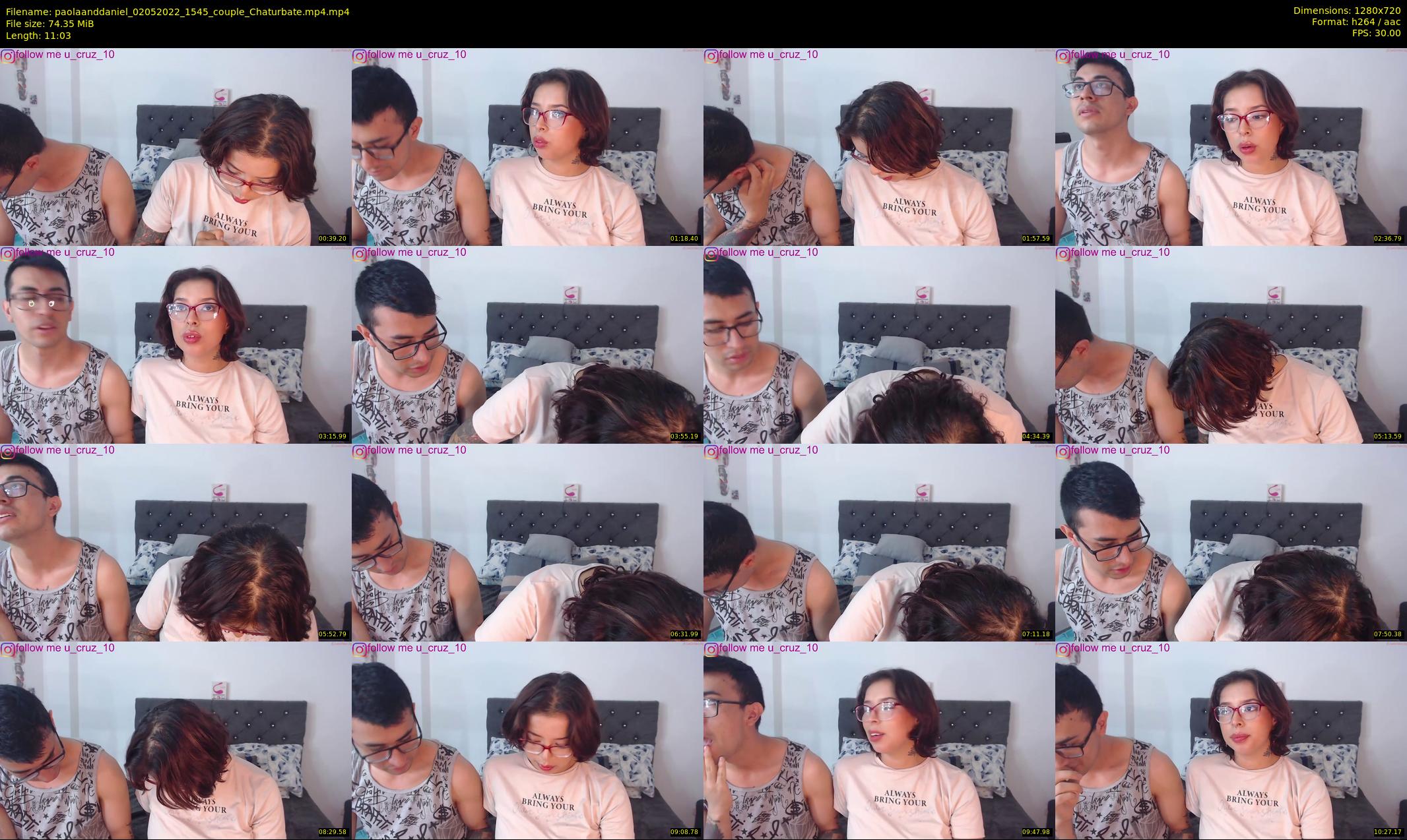 paolaanddaniel — 12 minute Chaturbate couple cam show recording, 720p, May 2, 2022