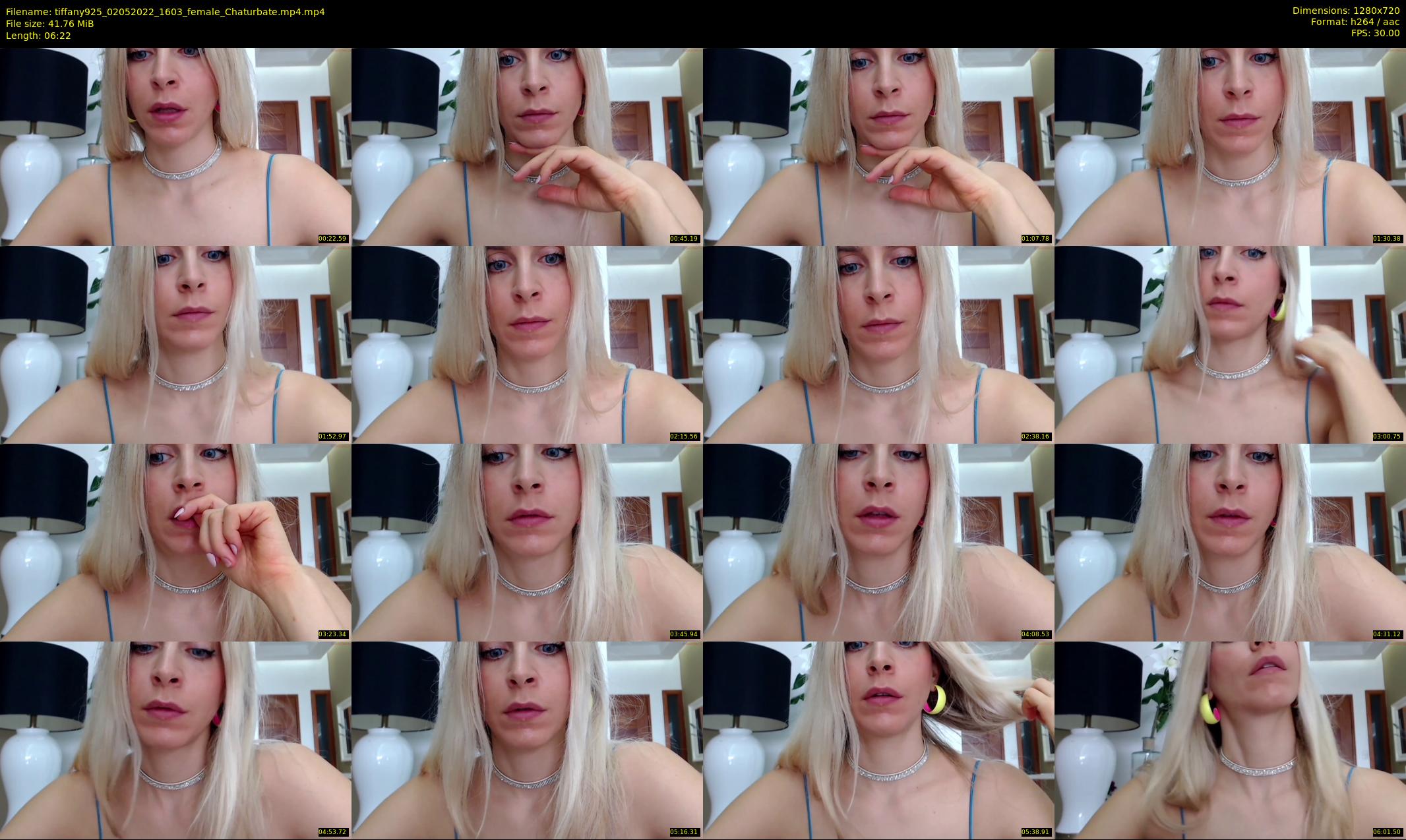 tiffany925 — 7 minute Chaturbate female cam show recording, 720p, May 2, 2022