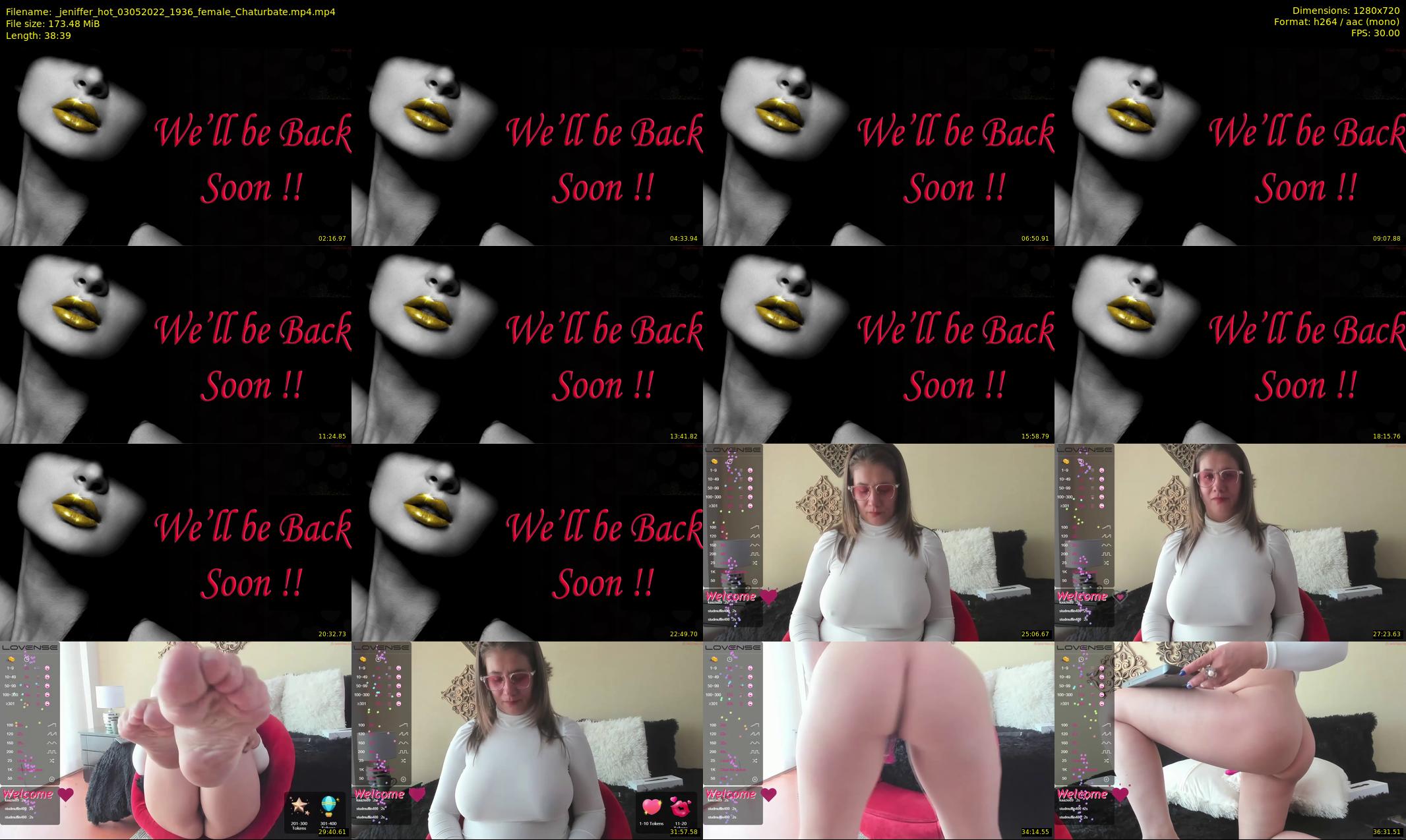 _jeniffer_hot — 39 minute Chaturbate female cam show recording, 720p, May 3, 2022