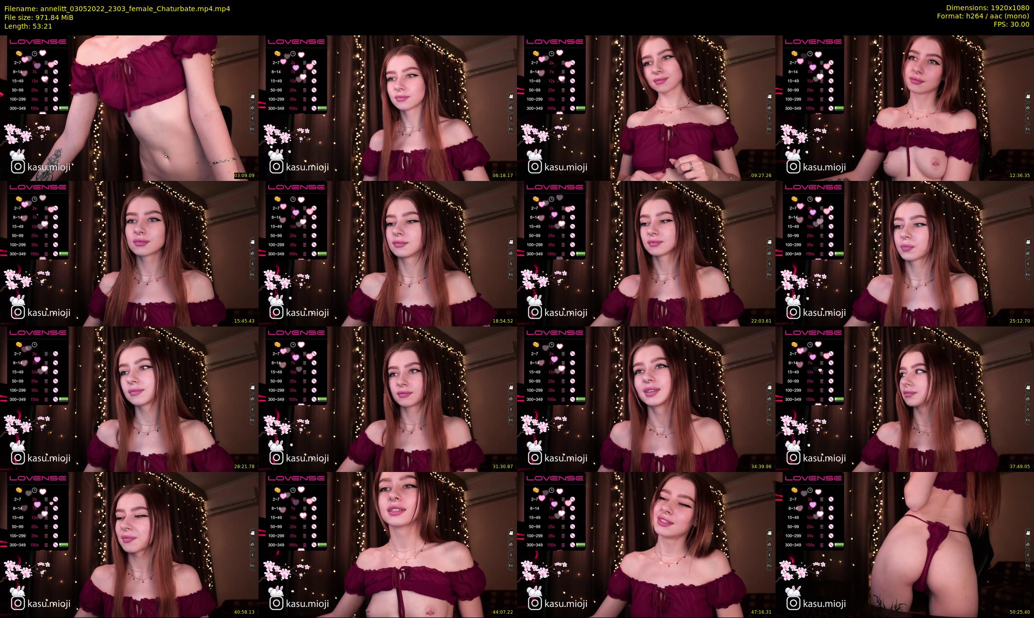 annelitt — 54 minute Chaturbate female cam show recording, 1080p, May 3, 2022